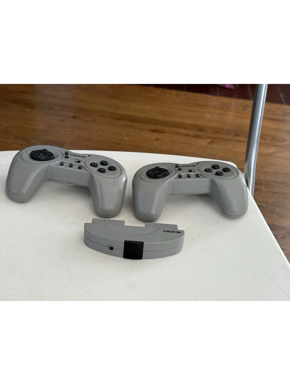Two Wireless Playstation Controller Ps1 Docs W/ Receiver (Read Description)